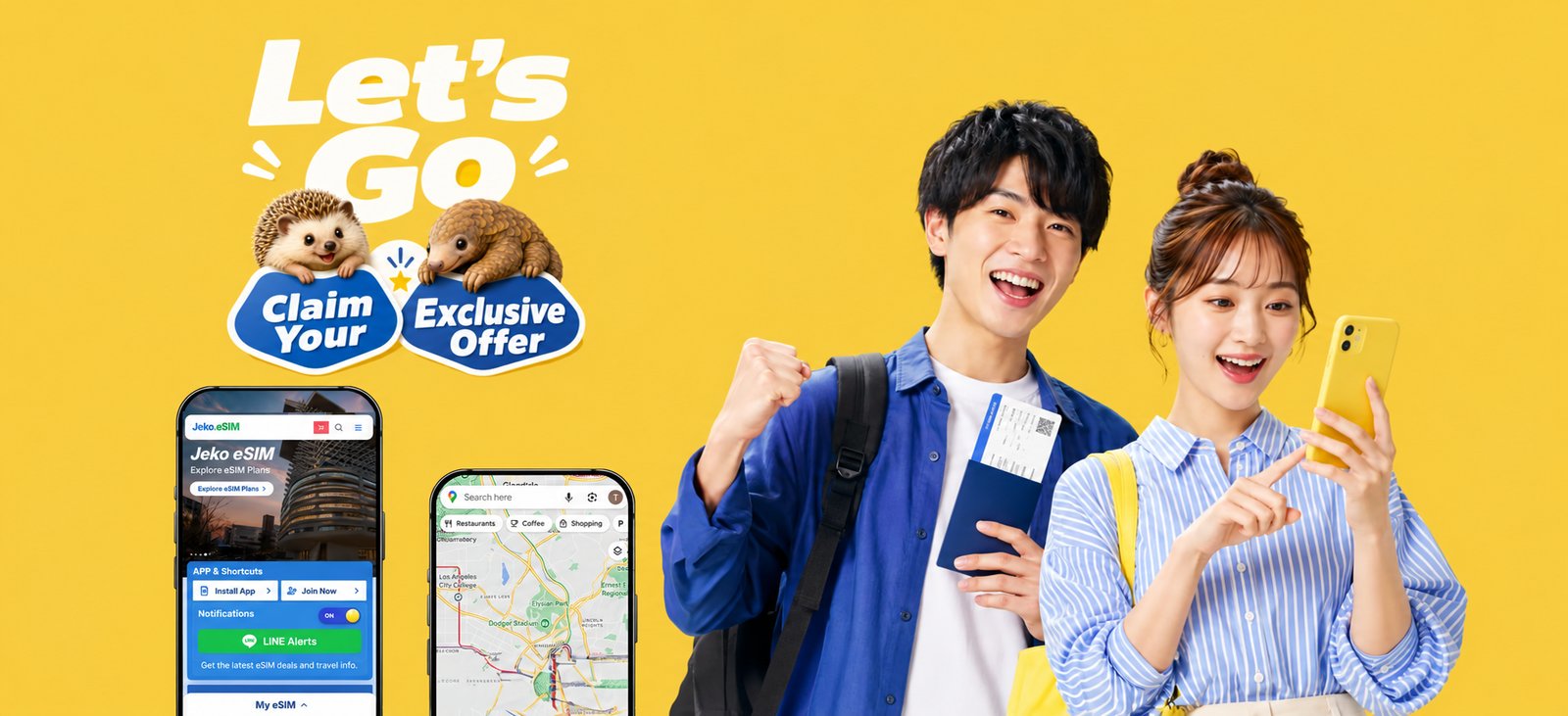 Let's GO. Claim your exclusive Jeko eSIM offer